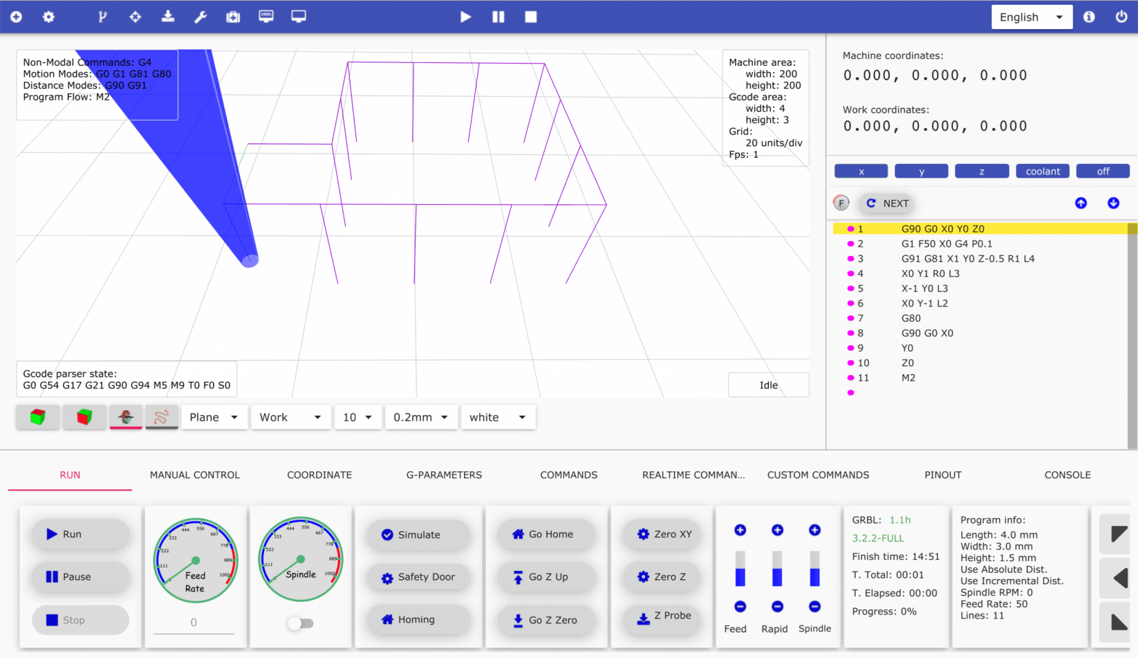 Software ultimate cnc controllo cnc grbl